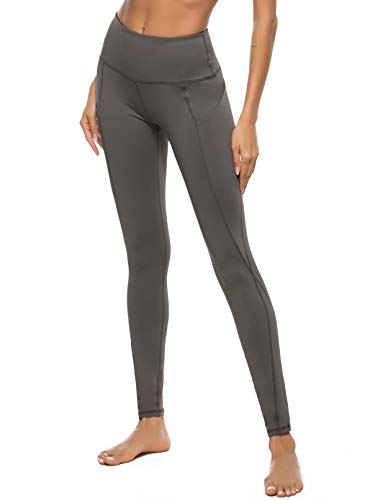 Vlazom Leggings Deportivas Mujer de Alta Cintura con Bolsillos Invisible, Pantalones de Yoga Mujer de Elásticos y Transpirables para Yoga y Correr etc