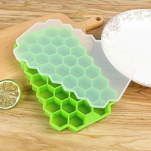 Vockvic 2 Pack Ice Cube Maker Tray Molde de silicona DIY Fabricante de hielo Uso doméstico Cócteles de silicona para herramienta de whisky