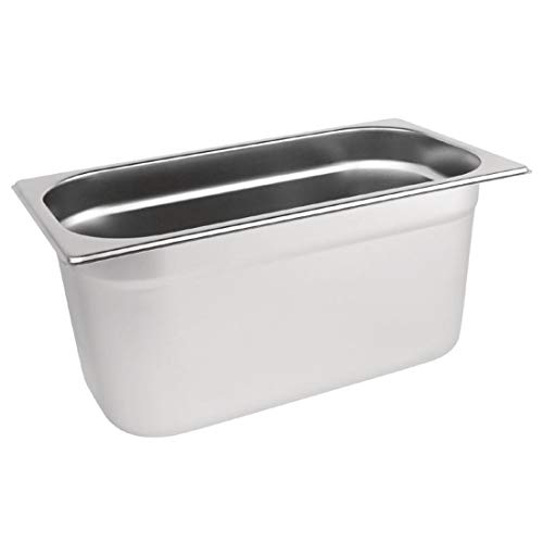 Vogue k934 1/3 Gastronorm sartén de acero inoxidable, 150 mm)