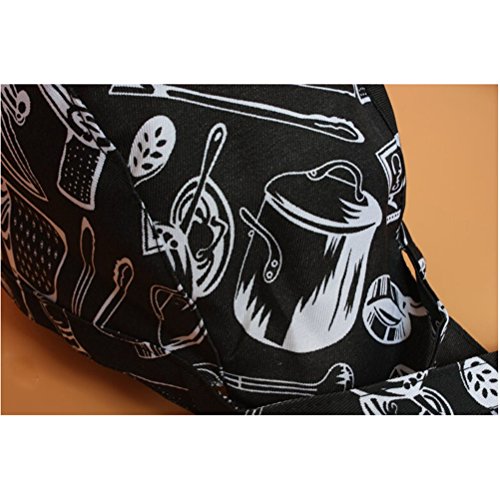 VORCOOL Chefs Hat Cap Cocina Catering Skull Cap Ribbon Jefe Turban