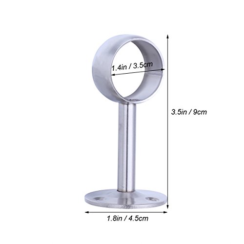 VORCOOL Soporte Cepillado del Acero Inoxidable del Soporte del Montaje del Techo 2pcs para la Barra de la pañería