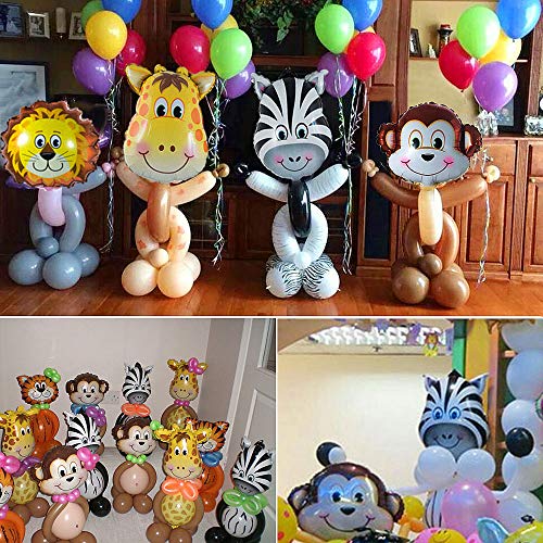 Vordas 12 Piezas Globos Animales Cumpleaños, Globos Animales Helio, Decoración de la Fiesta de Cumpleaños de los Niños (Tamaño: 20cm)