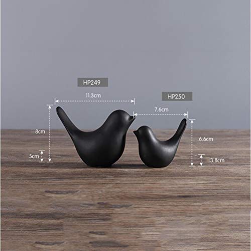 Vosarea 4 pcs Modelo casa Bar Adorno de Mesa decoración Nordic de cerámica de la Paz Aves Paloma Estatua Figura