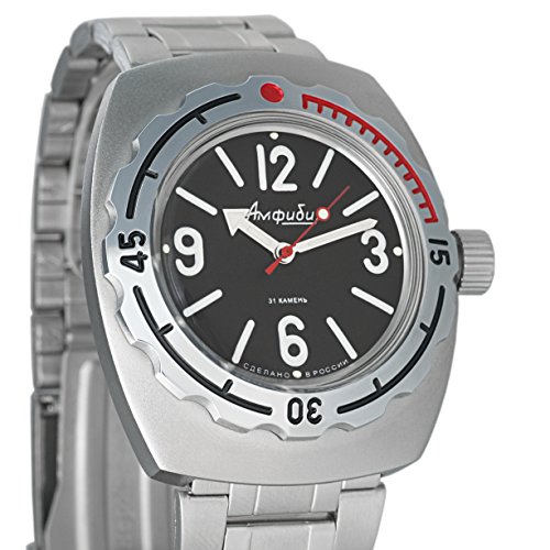 Vostok Amphibian 090913 - Reloj de pulsera para buceadores militares rusos 2416B/2415, 200 m automático