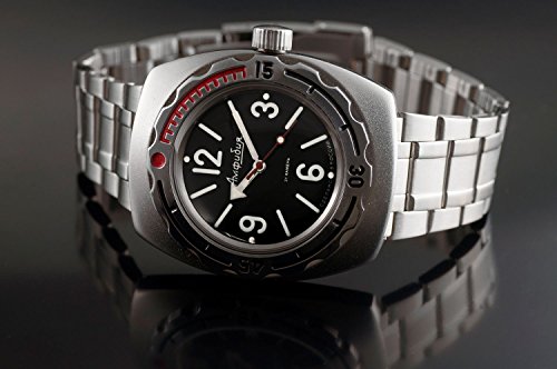 Vostok Amphibian 090913 - Reloj de pulsera para buceadores militares rusos 2416B/2415, 200 m automático