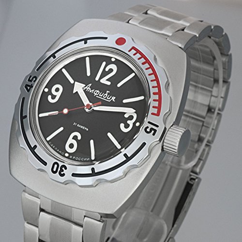 Vostok Amphibian 090913 - Reloj de pulsera para buceadores militares rusos 2416B/2415, 200 m automático