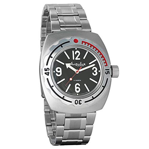 Vostok Amphibian 090913 - Reloj de pulsera para buceadores militares rusos 2416B/2415, 200 m automático