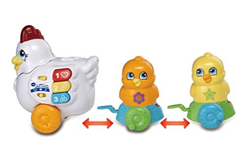 VTech-606322 La gallina y Sus Pollitos cantarines interactivos, Color (3480-606322)