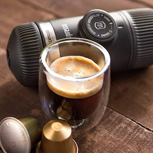 wacaco Nanopresso NS Adapter Venta de Paquetes Cafetera Espresso Portátil, Cafetera de Viaje Manual, Compatible con Café Molido y Cápsulas Originales Nespresso, Máquina de Café Portátil para Acampar