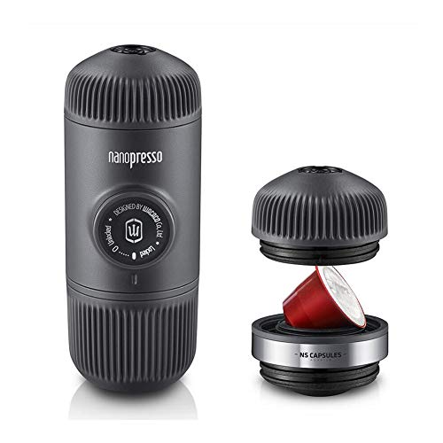 wacaco Nanopresso NS Adapter Venta de Paquetes Cafetera Espresso Portátil, Cafetera de Viaje Manual, Compatible con Café Molido y Cápsulas Originales Nespresso, Máquina de Café Portátil para Acampar