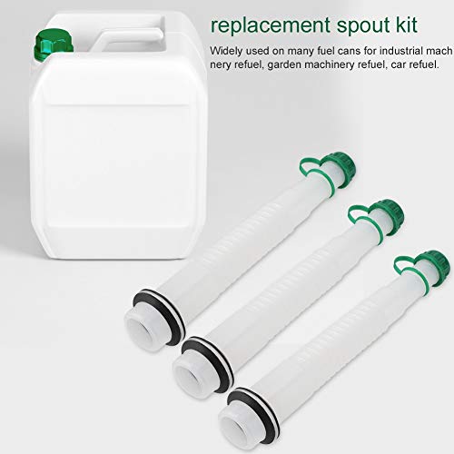 Wallfire 3 Juegos de Repuesto de Gas Can Fuel Spout Cap Kit Garden Maquinaria Industrial Repostar Herramienta (Size : 1L)