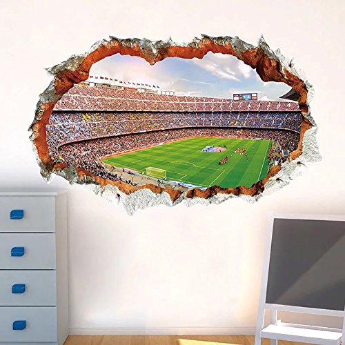 WandSticker4U - Adhesivo 3D para pared, 60 x 90 cm, diseño de fútbol y arena I