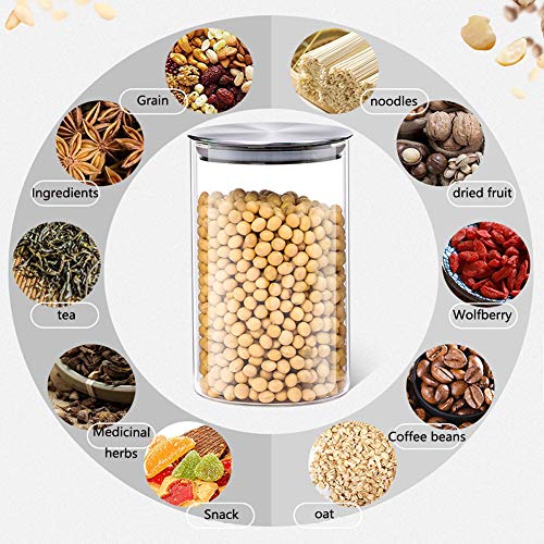 WANGLX ST Tanque De Almacenamiento De Alimentos Apilable Contenedores Juego De Tarros De Almacenamiento Buen Sellado BPA Free & Food Grade Plastic - Dispensador De Espaguetis y Cereales, 95 * 270mm