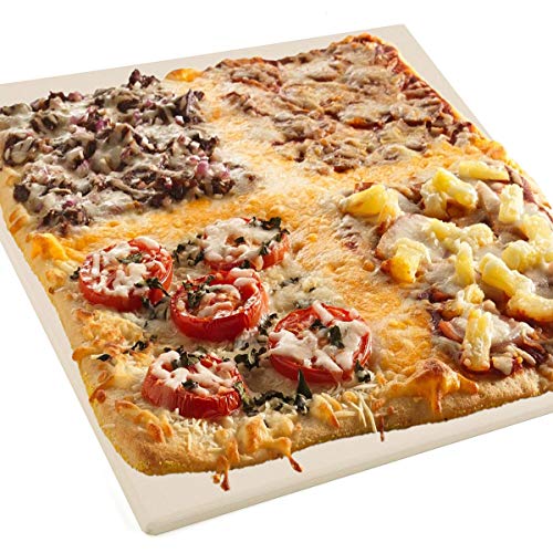 Waykea - Piedra de pizza rectangular de 25,4 cm para horno de tostadora, cordierita, piedra de piedra para hornear pan para parrilla, horno