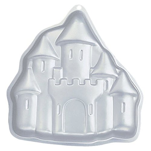 wdyjmall 11 pulgadas/28 cm aluminio en forma de castillo 3d Cake Mold Baking Molde lata para tartas para boda cumpleaños aniversario año nuevo de Navidad Fiesta – Castillo