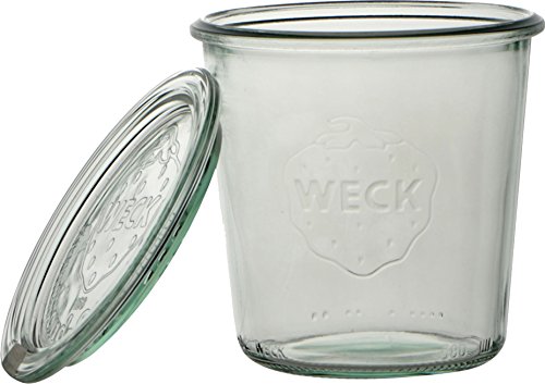 Weck Tarro de 290 ml Tapa de 80 mm, confección de 6 Piezas, Cristal, Transparente
