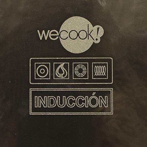 WECOOK 20001 Parrilla Lisa Hierro Esmaltado, Iron Negra, 22X40C, Acero Inoxidable