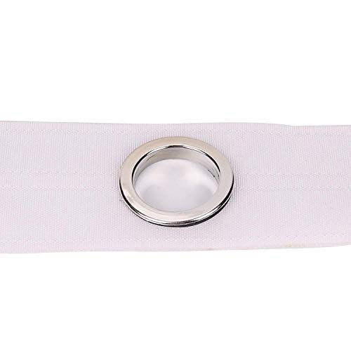 WedDecor Blanco Cortina Metal Ojal Plata Anillos Cabecera Cinta para 40mm Polo en Cortinas, Cortinas, Persianas, Bricolaje Windows y Puerta Decoración Accesorios, 1 Metro