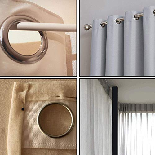 WedDecor Blanco Cortina Metal Ojal Plata Anillos Cabecera Cinta para 40mm Polo en Cortinas, Cortinas, Persianas, Bricolaje Windows y Puerta Decoración Accesorios, 1 Metro