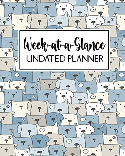 Week-at-a-Glance undated planner: Personalized Undated Planner Notebooks,Undated planner 8x10 with Yearly Plan ,Undated 12 Months Planner,52 weeks ... Do to List,Note and Grid Paper, Cats Cover