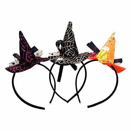 Weimay - Diadema de Halloween para niños y mujeres, diseño de brujas