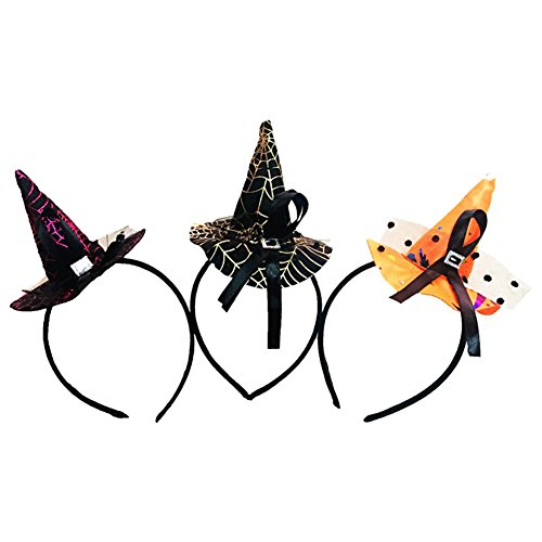 Weimay - Diadema de Halloween para niños y mujeres, diseño de brujas