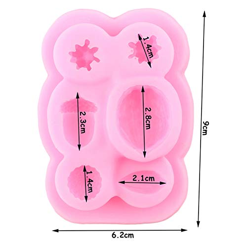 WEIPENG Moldes para Fondant De Nueces Y Bayas, Herramientas De Decoración De Pasteles De Navidad, Molde De Silicona, Molde para Hornear De Chocolate, Moldes De Arcilla para Dulces