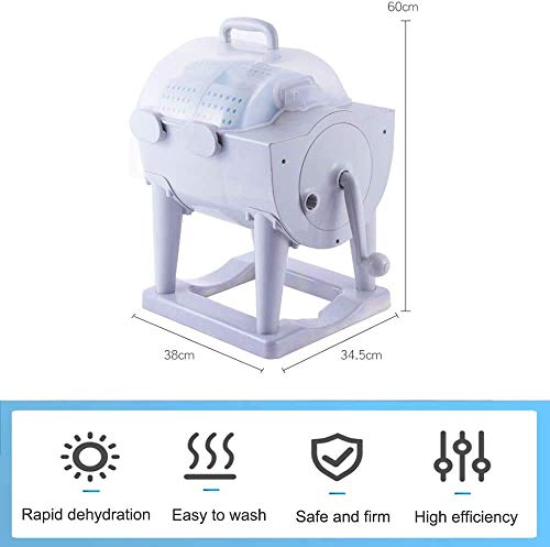 WEIZI Lavadora portátil con Secadora Lavadora Manual no eléctrica Mini Lavadora ecológica con manivela Lavadora compacta deshidratante para Acampar