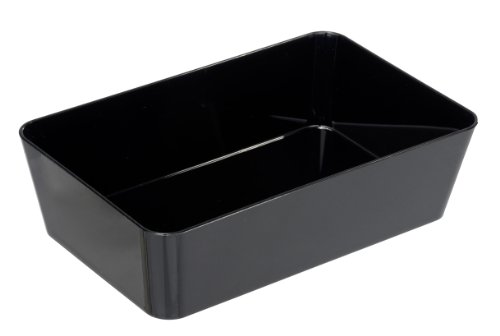 Wenko Bandeja Organizadora Grande, Poliestireno, Negro, 14x22x6 cm