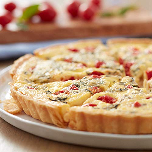 WENTS Quiche Tart Pan antiadherentes 8.8 Pulgadas extraíble Loose Bottom Tart Pie, Round Tart Quiche Pan con Base extraíble 2 Pack