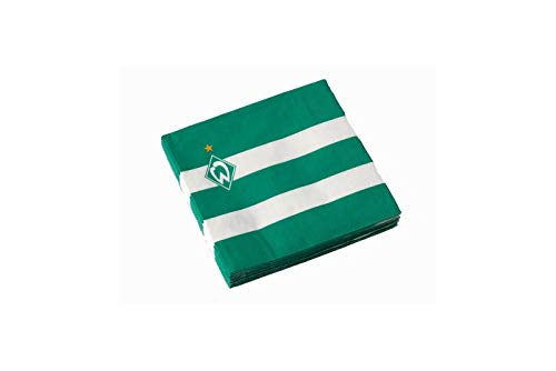 Werder Bremen - Servilletas con el Logotipo de Werder Bremen (20 Unidades), diseño de Rayas