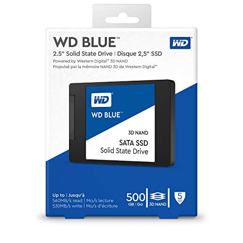 Western Digital WDS500G2B0A WD Blue - Disco de estado sólido, 500GB, 2.5", NAND, SATA, 3D, Internal SSD