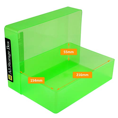 WestonBoxes - Caja de plástico para papel A5 y suministros para manualidades