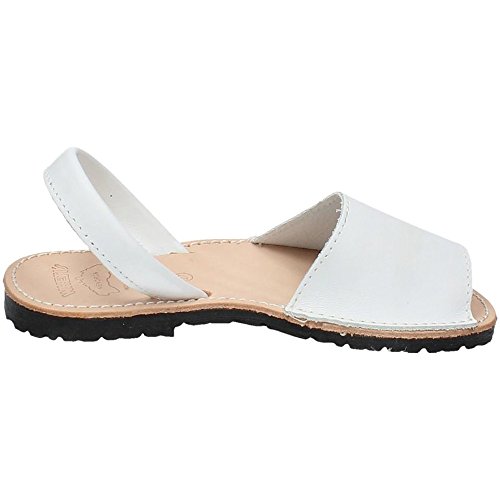 WHETIS 314 Menorquinas DE Piel Mujer Sandalias Blanco 32