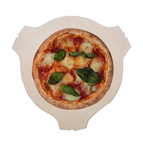 WHYYXA Placa de Piedra para Pizza, Placa de cordierita Resistente al Calor, Piedra para Hornear Pan, para Pizza/Pollo a la Parrilla/Kebab