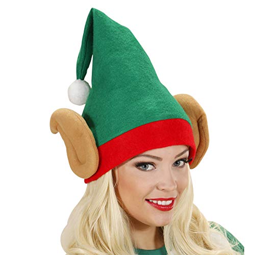 WIDMANN S.R.L. Santas Little Helper Elf s con Orejas de Navidad temáticas Sombreros Gorras Y Sombreros para Disfraces Accesorios , color/modelo surtido