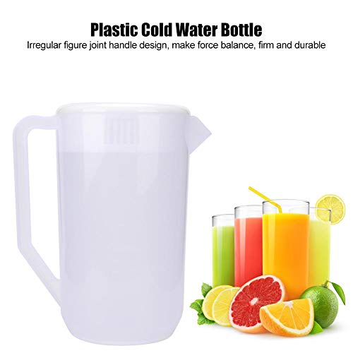 Wifehelper 4000 ml de Gran Capacidad Reutilizable de plástico no tóxico hervidor de Agua fría Botella de Agua Jarra de Agua Olla diseño de Escala Clara(#1)