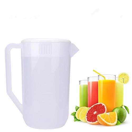 Wifehelper 4000 ml de Gran Capacidad Reutilizable de plástico no tóxico hervidor de Agua fría Botella de Agua Jarra de Agua Olla diseño de Escala Clara(#1)