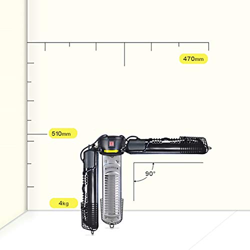 Wilk Calefactor de Infrarrojos Estufa Calentador Eléctrico de Exterior Sombrilla Patio 3 Potencias Ángulo Ajustable