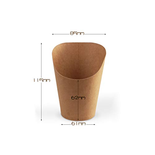 Wilk la Seguridad de Papel Papel Kraft 100pcs Copa Prima Kraft luz de la Taza de Papel desechable Las Patatas Fritas Parfait