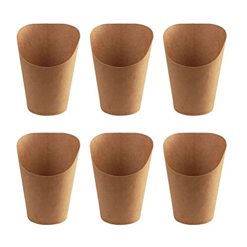 Wilk la Seguridad de Papel Papel Kraft 100pcs Copa Prima Kraft luz de la Taza de Papel desechable Las Patatas Fritas Parfait