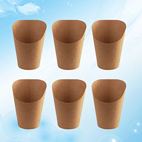 Wilk la Seguridad de Papel Papel Kraft 100pcs Copa Prima Kraft luz de la Taza de Papel desechable Las Patatas Fritas Parfait