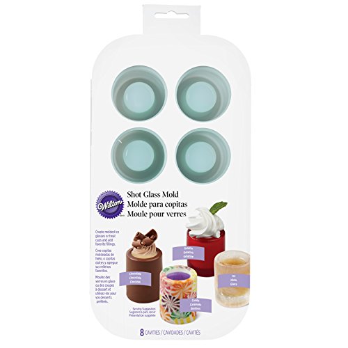 Wilton 405480 - Molde para copitas de 8 cavidades Redondas, Silicona, 4,8 x 12,5 x 25,2 cm