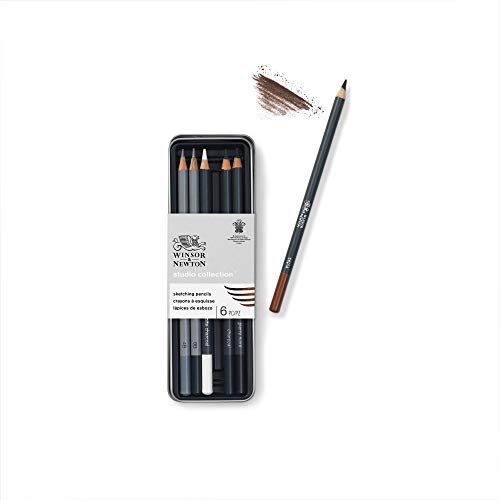 Winsor & Newton Studio Collection Set Lata de Lápices de Dibujo - 6 unidades