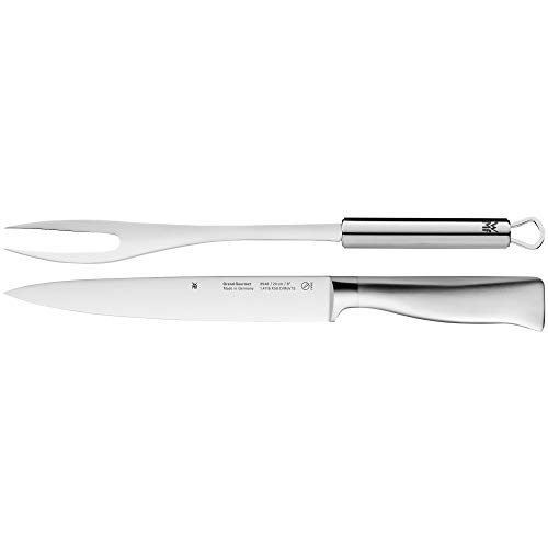 WMF BBQ Grillset 2-Teilig trinchar de Cuchillo Tenedor, Cubiertos para Barbacoa para Carne, Pescado y Verduras, Acero Inoxidable 18/8