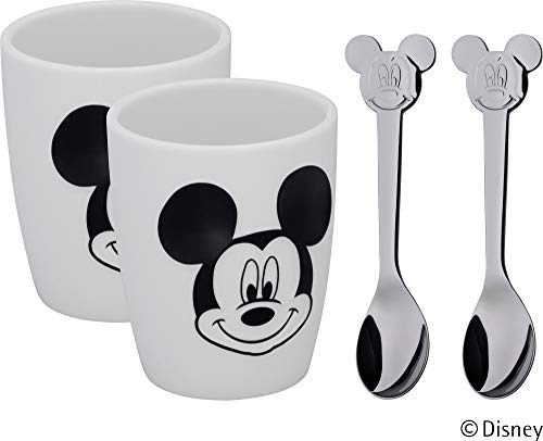 WMF Children's Disney Mickey Mouse Anniversary Cups Set S, Silver, 7 cm, 4 Units