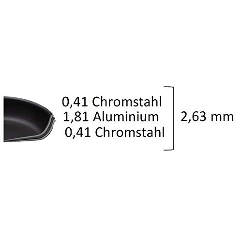 WMF Steak Profi Sartén Profesional de inducción antiadherente, 28cm control rápido del calor, Sin PFOA