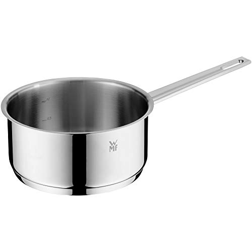 WMF VarioCuisine - Batería de cocina de inducción (6 piezas, acero inoxidable Cromargan, accesorio para vapor, tapa de cristal Silence, termómetro, ollas de inducción, sin revestimiento)