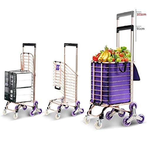 WNN-URG Carrito de Compras Plegable de 8 Ruedas/Asiento/Bolsa de Capacidad de 30L Cesta de aleación de Aluminio Liviana Cesta de supermercado Mercado Manija Ajustable URG