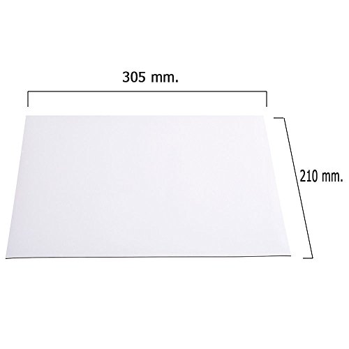 WOLFPACK LINEA PROFESIONAL 5411193 Pizarra Iman PVC Blanca 210x305x1 mm, 31x22x1 cm